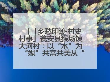 「乡愁印迹·村史村事」瓮安县猴场镇大河村：以“水”为“媒”共富共美从“河”而来