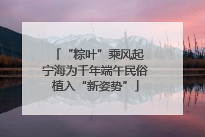 “粽叶”乘风起 宁海为千年端午民俗植入“新姿势”
