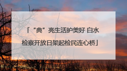 “典”亮生活护美好 白水检察开放日架起检民连心桥