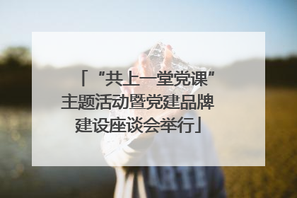 “共上一堂党课”主题活动暨党建品牌建设座谈会举行