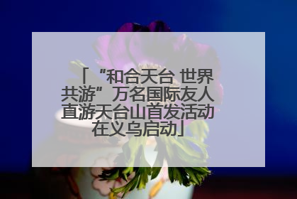 “和合天台 世界共游”万名国际友人直游天台山首发活动在义乌启动
