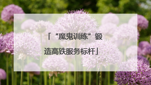 “魔鬼训练”锻造高铁服务标杆