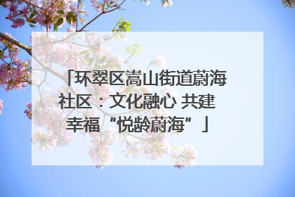 环翠区嵩山街道蔚海社区：文化融心 共建幸福“悦龄蔚海”
