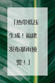 热带低压生成！福建发布暴雨预警！