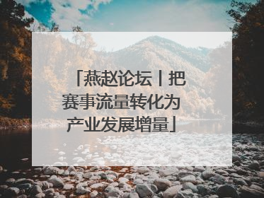 燕赵论坛丨把赛事流量转化为产业发展增量
