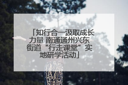 知行合一汲取成长力量 南通通州兴东街道“行走课堂”实地研学活动