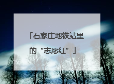 石家庄地铁站里的“志愿红”