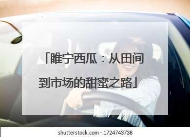睢宁西瓜：从田间到市场的甜蜜之路