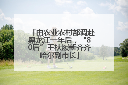 由农业农村部调赴黑龙江一年后，“80后”王杕履新齐齐哈尔副市长