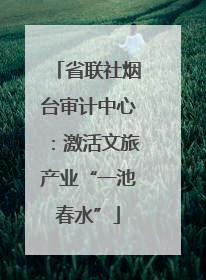 省联社烟台审计中心：激活文旅产业“一池春水”