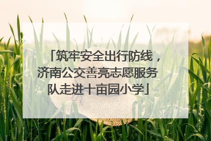 筑牢安全出行防线，济南公交善亮志愿服务队走进十亩园小学