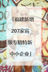 福建新增207家省级专精特新中小企业