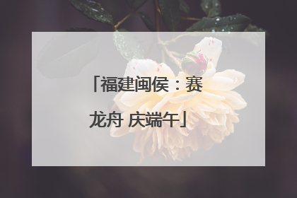 福建闽侯：赛龙舟 庆端午