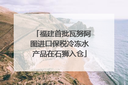 福建首批瓦努阿图进口保税冷冻水产品在石狮入仓