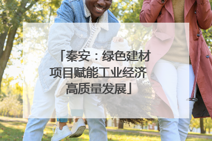 秦安：绿色建材项目赋能工业经济高质量发展