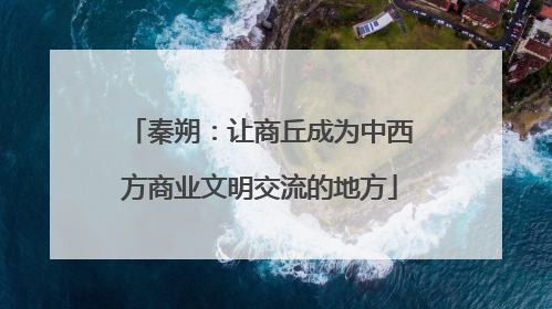 秦朔：让商丘成为中西方商业文明交流的地方