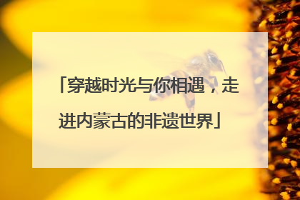 穿越时光与你相遇，走进内蒙古的非遗世界