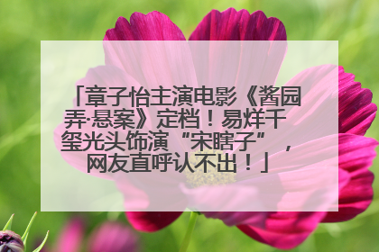 章子怡主演电影《酱园弄·悬案》定档！易烊千玺光头饰演“宋瞎子”，网友直呼认不出！