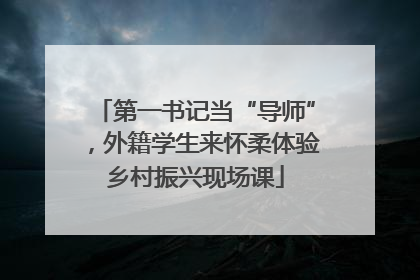 第一书记当“导师”，外籍学生来怀柔体验乡村振兴现场课