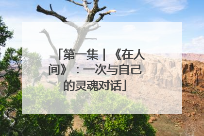 第一集｜《在人间》：一次与自己的灵魂对话