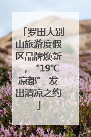 罗田大别山旅游度假区品牌焕新，“19℃凉都” 发出清凉之约