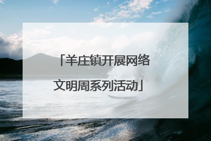 羊庄镇开展网络文明周系列活动