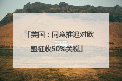 美国：同意推迟对欧盟征收50%关税