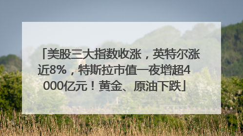 美股三大指数收涨，英特尔涨近8%，特斯拉市值一夜增超4000亿元！黄金、原油下跌