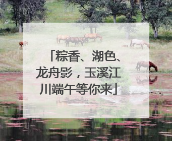 粽香、湖色、龙舟影，玉溪江川端午等你来