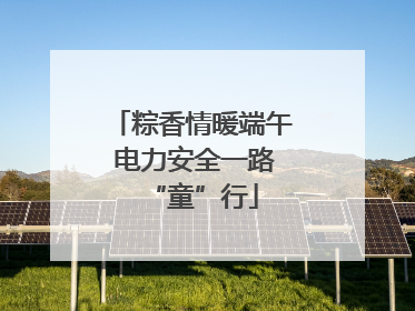 粽香情暖端午 电力安全一路“童”行