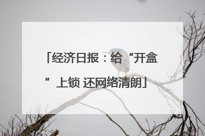 经济日报：给“开盒”上锁 还网络清朗