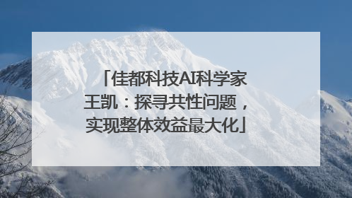 佳都科技AI科学家王凯：探寻共性问题，实现整体效益最大化