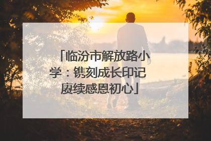 临汾市解放路小学：镌刻成长印记 赓续感恩初心