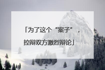 为了这个“案子”，控辩双方激烈辩论