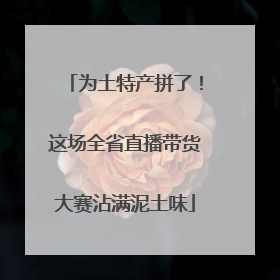 为土特产拼了！这场全省直播带货大赛沾满泥土味