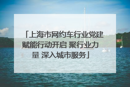上海市网约车行业党建赋能行动开启 聚行业力量 深入城市服务