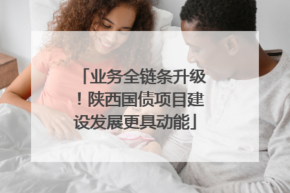 业务全链条升级！陕西国债项目建设发展更具动能