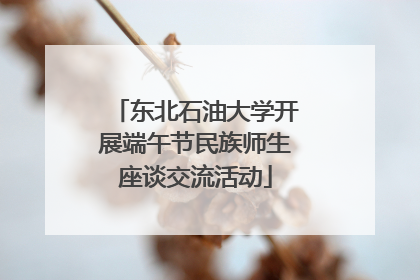 东北石油大学开展端午节民族师生座谈交流活动