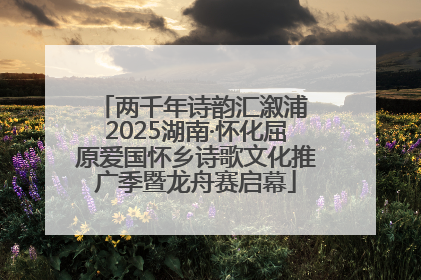 两千年诗韵汇溆浦 2025湖南·怀化屈原爱国怀乡诗歌文化推广季暨龙舟赛启幕