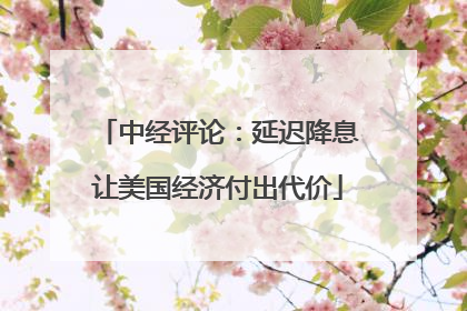 中经评论：延迟降息让美国经济付出代价