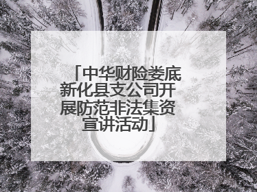 中华财险娄底新化县支公司开展防范非法集资宣讲活动