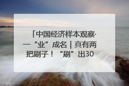 中国经济样本观察·一“业”成名｜真有两把刷子！“刷”出30亿级“颜值经济”