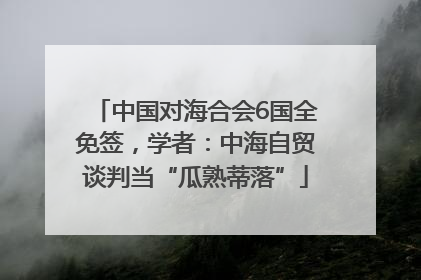 中国对海合会6国全免签，学者：中海自贸谈判当“瓜熟蒂落”