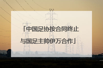 中国足协按合同终止与国足主帅伊万合作