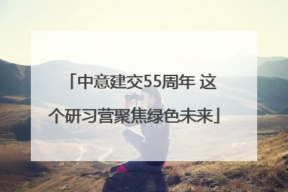 中意建交55周年 这个研习营聚焦绿色未来
