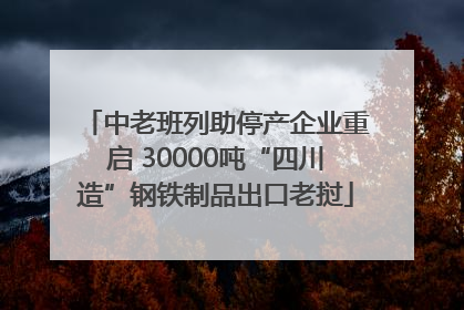 中老班列助停产企业重启 30000吨“四川造”钢铁制品出口老挝