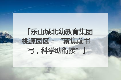 乐山城北幼教育集团桃源园区：“聚焦前书写，科学助衔接”