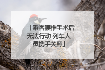 乘客腰椎手术后无法行动 列车人员携手关照