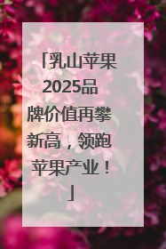 乳山苹果2025品牌价值再攀新高，领跑苹果产业！