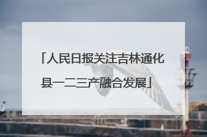 人民日报关注吉林通化县一二三产融合发展